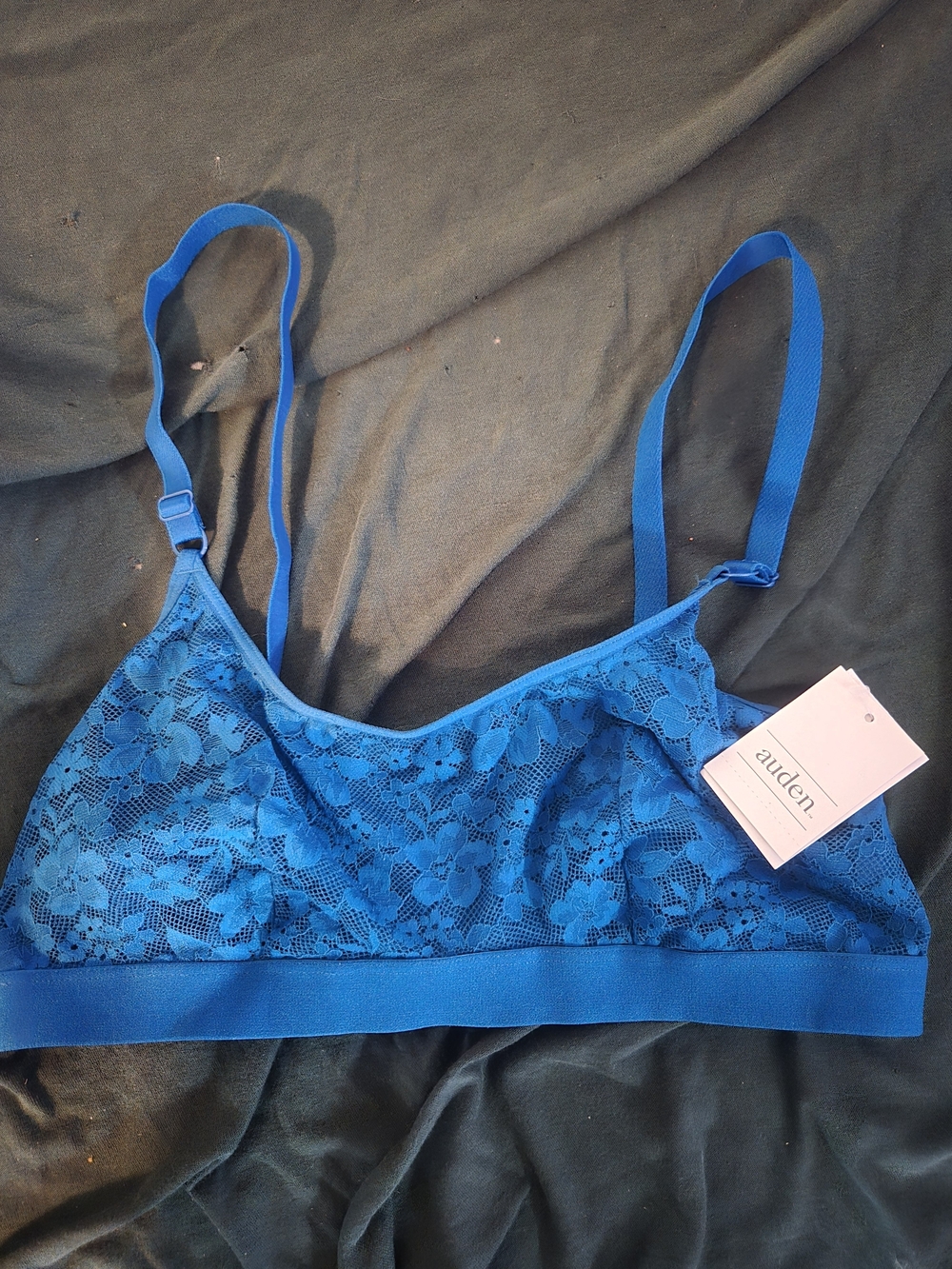 Auden Bright Blue Floral Lace Bralette